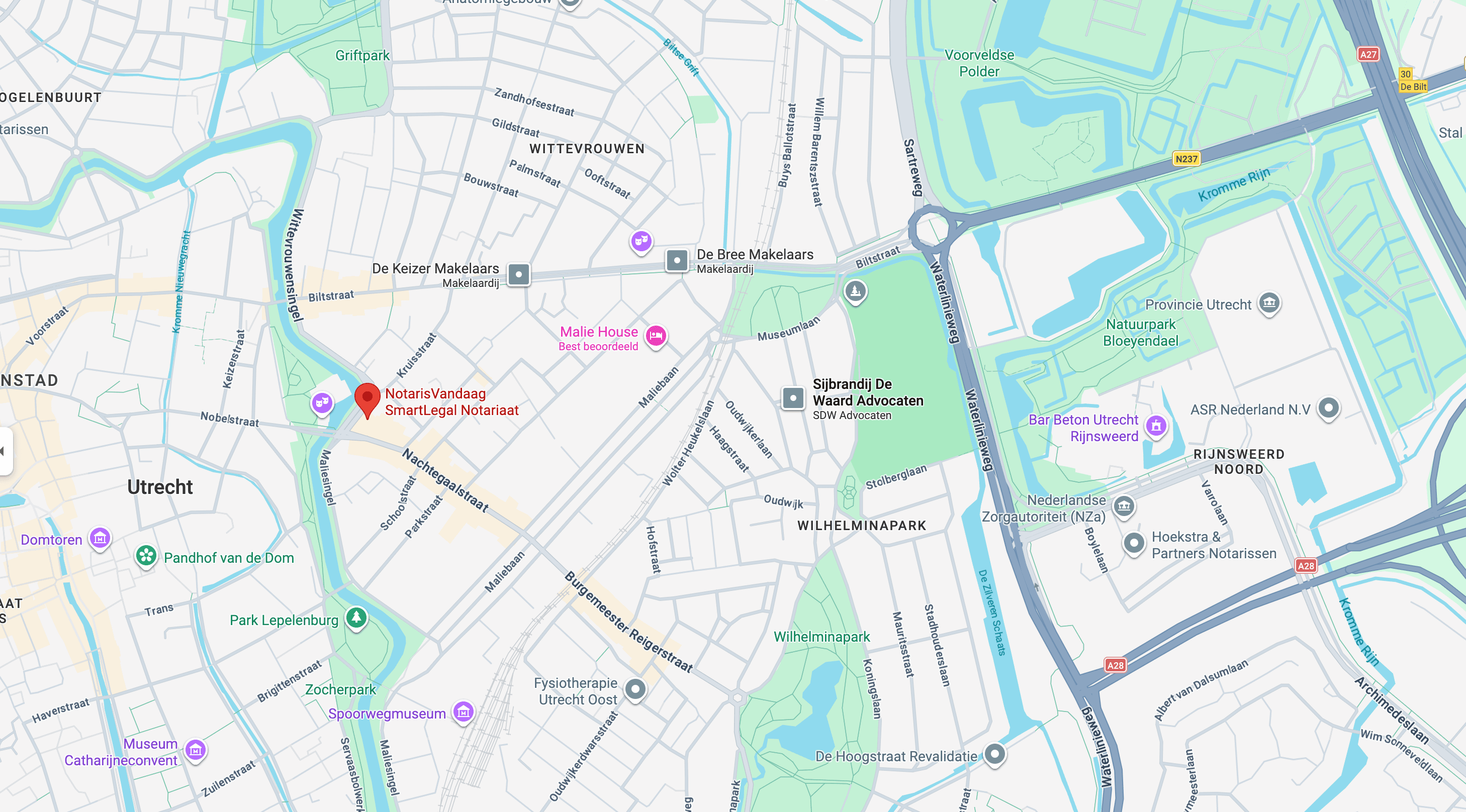 Locatie SmartLegal Notariaat — Wittevrouwensingel 4, Utrecht