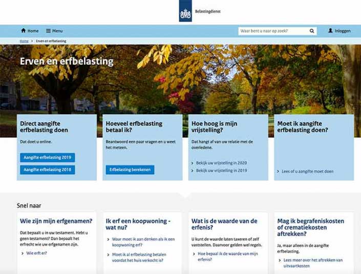 Tarieven en vrijstellingen - Erfbelasting en schenkbelasting 2025